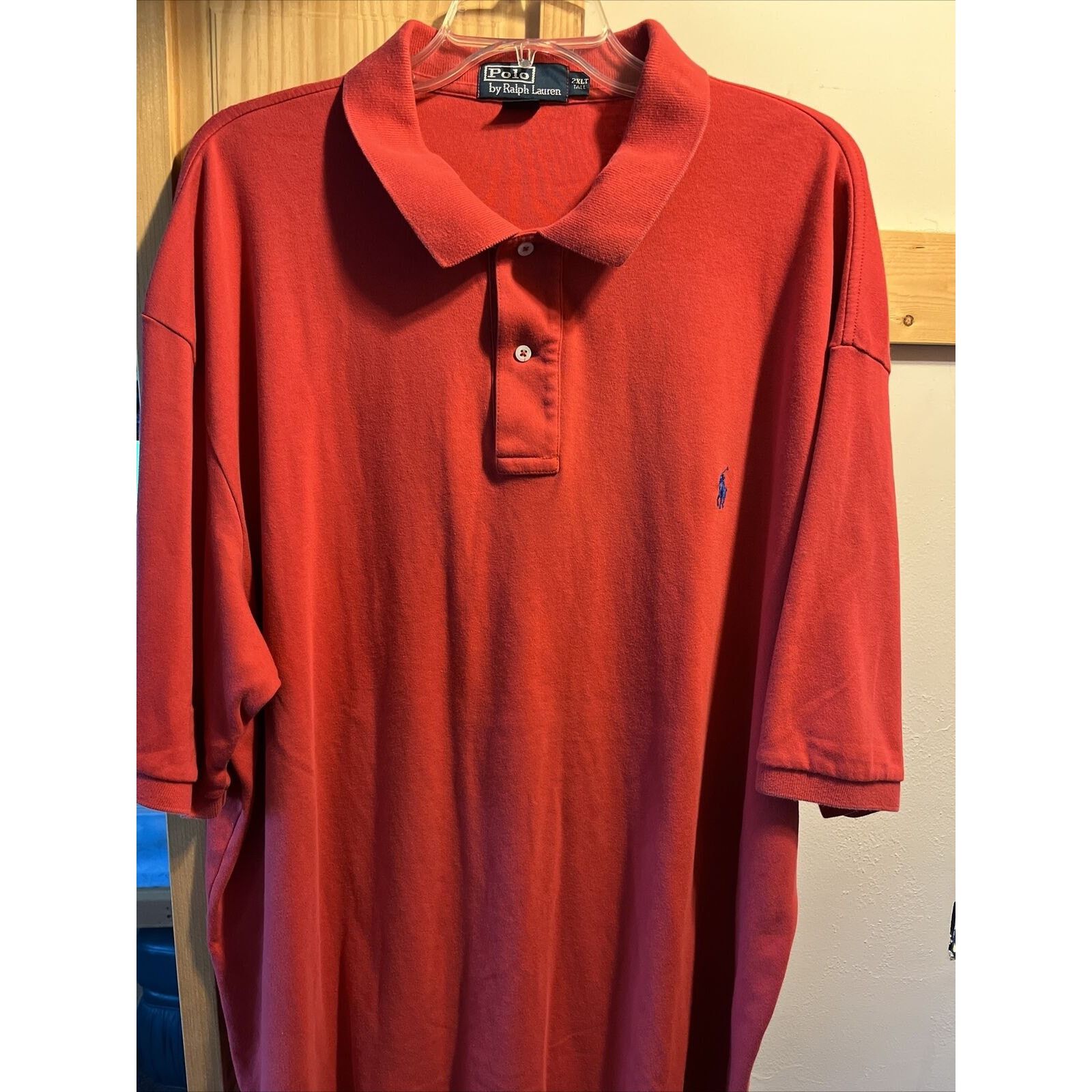 Polo Ralph Lauren Polo Ralph Lauren Men XXLT Red 1/4 Button Cotton Polo Shirt Size US XXL / EU 58 / 5 - 5 Thumbnail