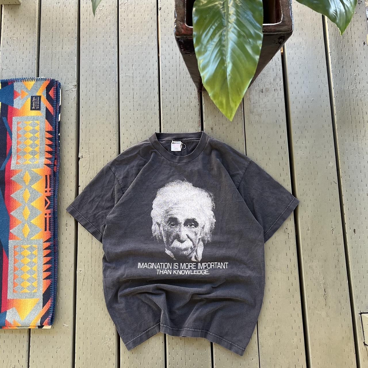 Vintage Vintage Albert Einstein Art & Science Murina Tshirt Size US L / EU 52-54 / 3 - 3 Thumbnail