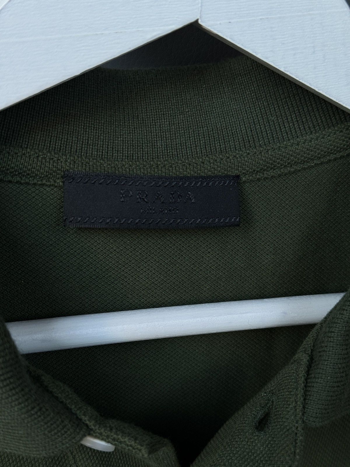 Prada Prada green khaki polo shirt button basic luxury Size US M / EU 48-50 / 2 - 3 Thumbnail