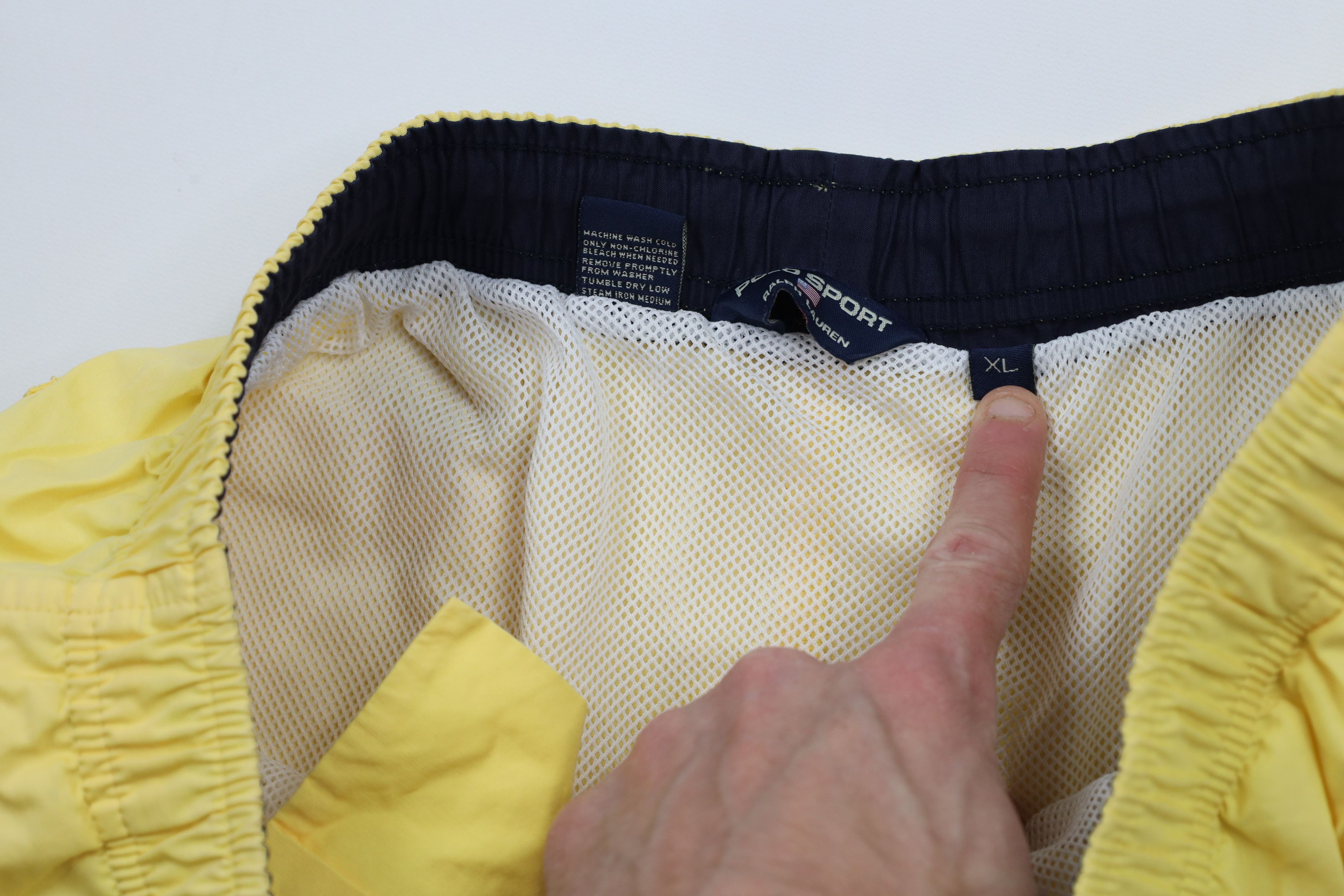 Ralph Lauren × Vintage Vintage 90s Polo Sport Ralph Lauren Lined Shorts Swim Trunks Size US 36 / EU 52 - 7 Thumbnail