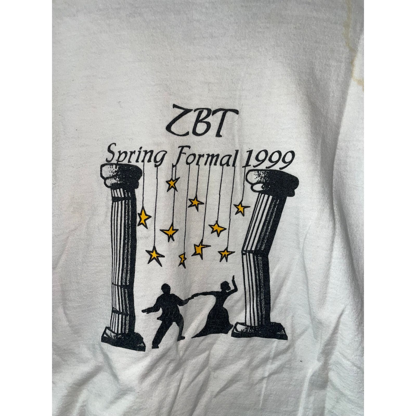 Fruit Of The Loom Vintage College Shirt Zeta Beta Tau Spring Formal Dance 90s Size US M / EU 48-50 / 2 - 8 Thumbnail