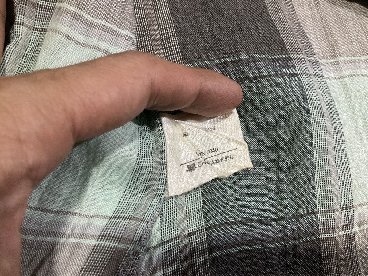 Issey Miyake × Japanese Brand × Mr. Junko 🔥80s Vintage Mr. Junko Koshino Flannel Linen Shirt Oversized Size US XL / EU 56 / 4 - 8 Thumbnail
