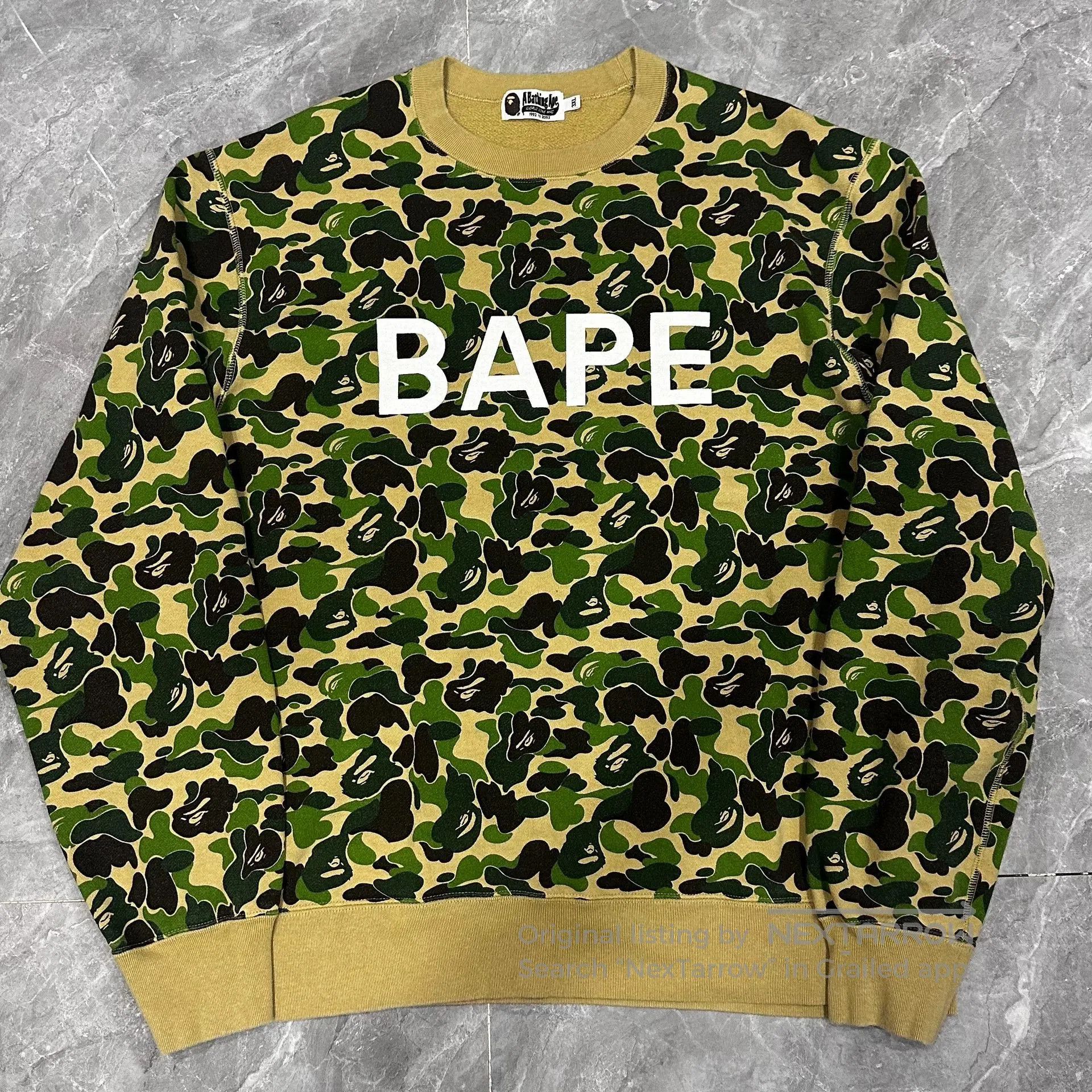 Bape Bape Camouflage Crewneck Sweatshirt. Size US XXL / EU 58 / 5 - 1 Thumbnail