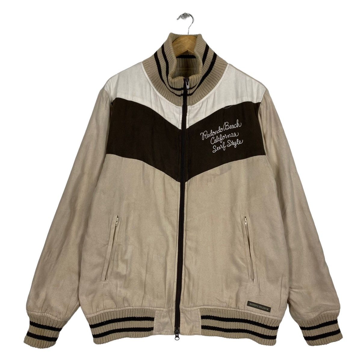image of Body Glove Zipper Sweater Size M in Beige, Men's