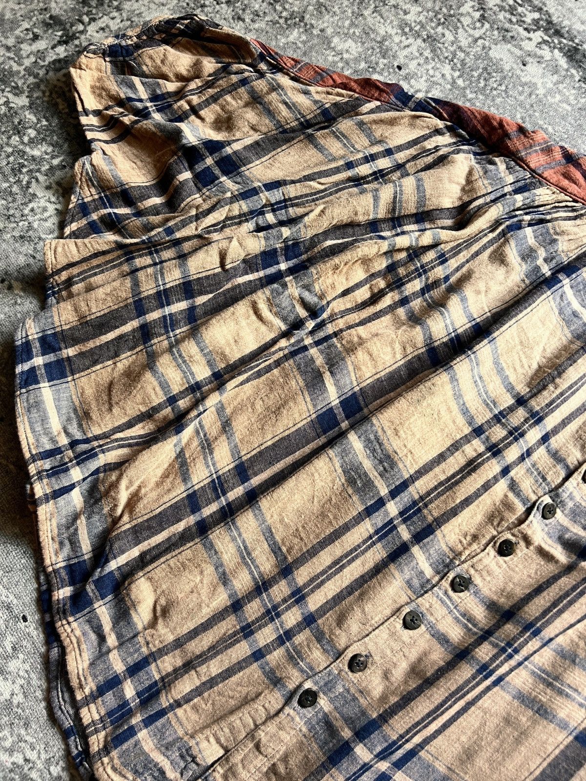 Kapital Kapital Checkered Poncho Button Up Shirt Size US S / EU 44-46 / 1 - 7 Thumbnail