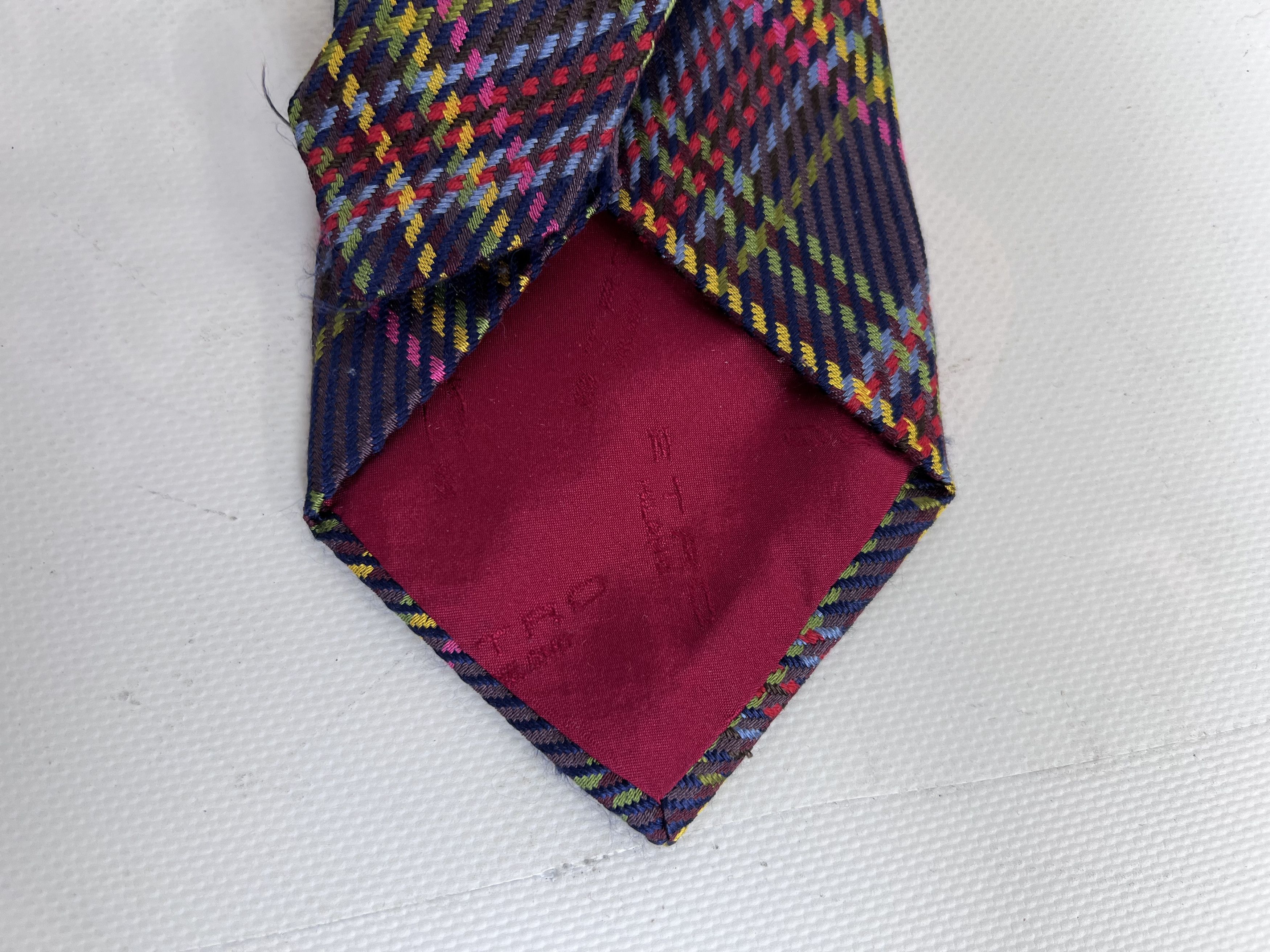 Etro ETRO SILK NECK TIE ITALY LUXURY MULTICOLOR STRIPE Size ONE SIZE - 4 Thumbnail