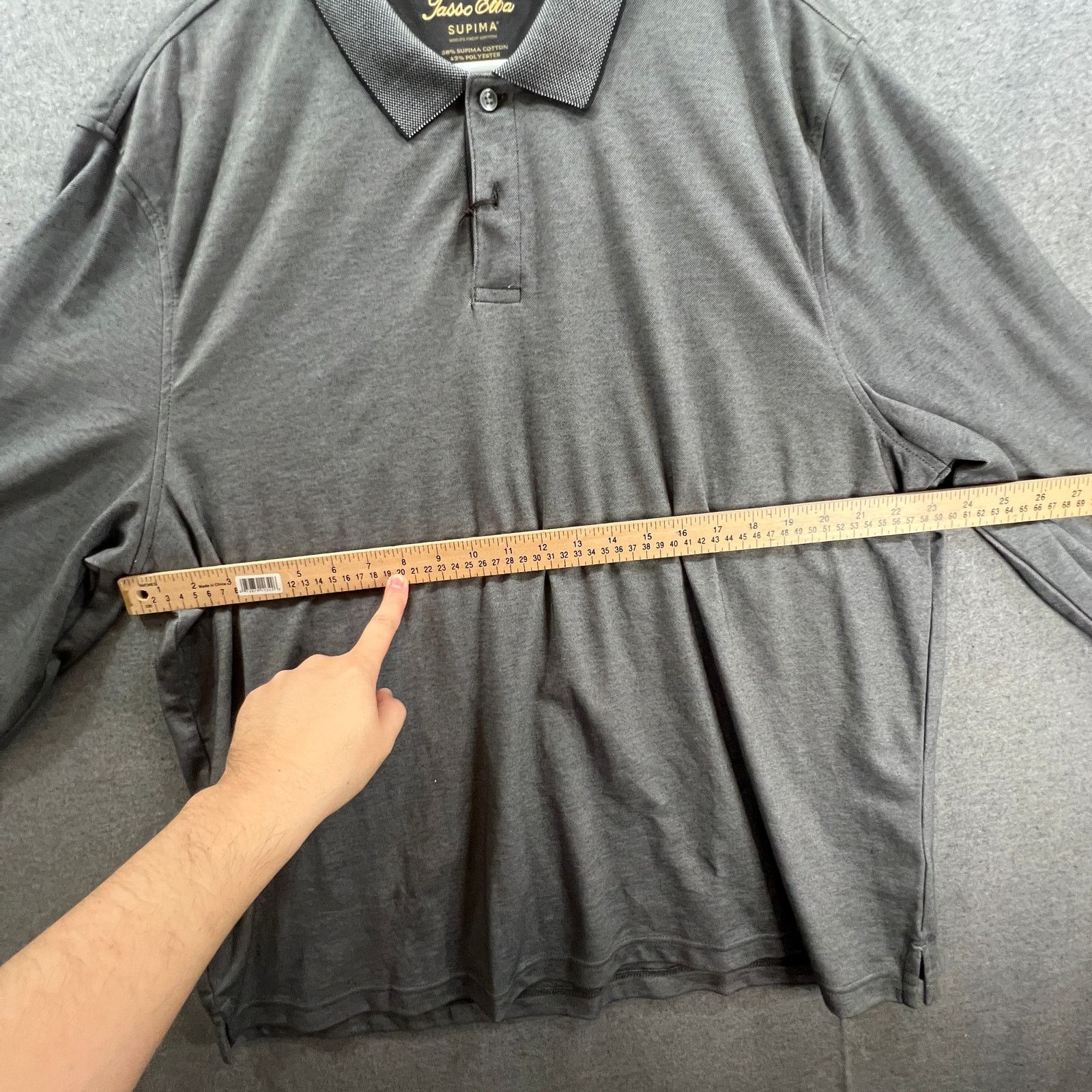 Tasso Elba Tasso Elba Shirt Adult Size XXL Gray Long Sleeve Size US XXL / EU 58 / 5 - 5 Thumbnail