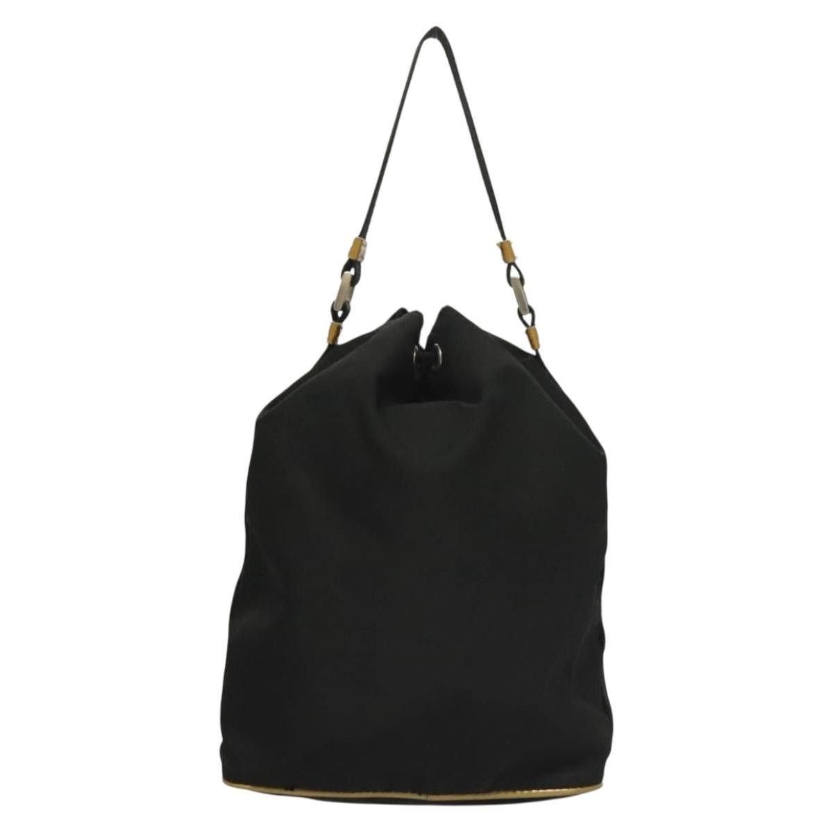 Prada PRADA Hand Bag Nylon Black Gold Size ONE SIZE - 3 Thumbnail