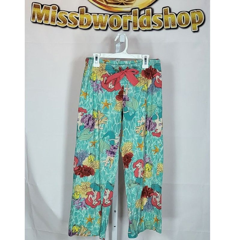 Disney Disney Little Mermaid Green Capri Pajama Pants Size S (4–6) Size 27" / US 4 / IT 40 - 2 Thumbnail
