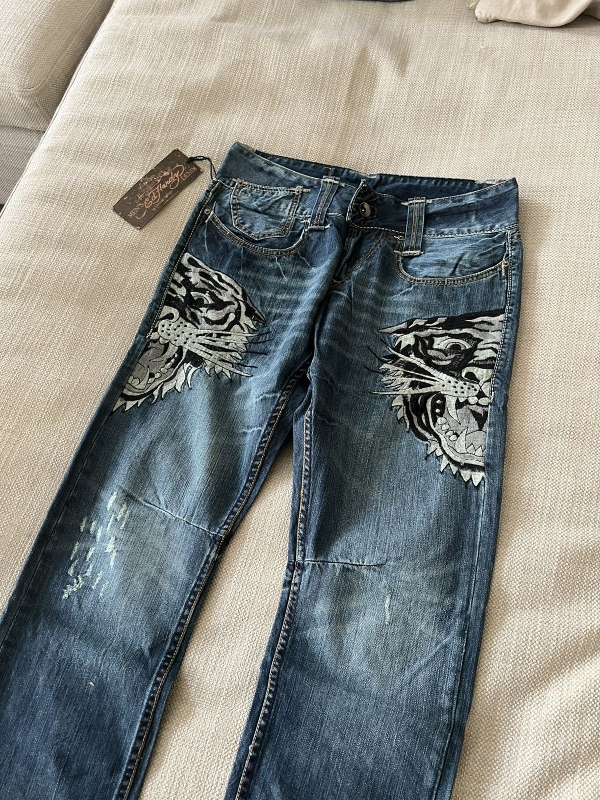 Ed Hardy Vintage Ed Hardy Tiger Denim Jeans Y2K by Christian Audigier Size US 34 / EU 50 - 4 Thumbnail