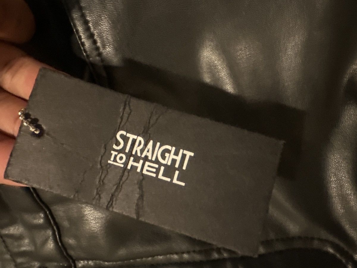 Straight To Hell Straight To Hell Black Faux Leather Pants Size US 32 / EU 48 - 6 Thumbnail
