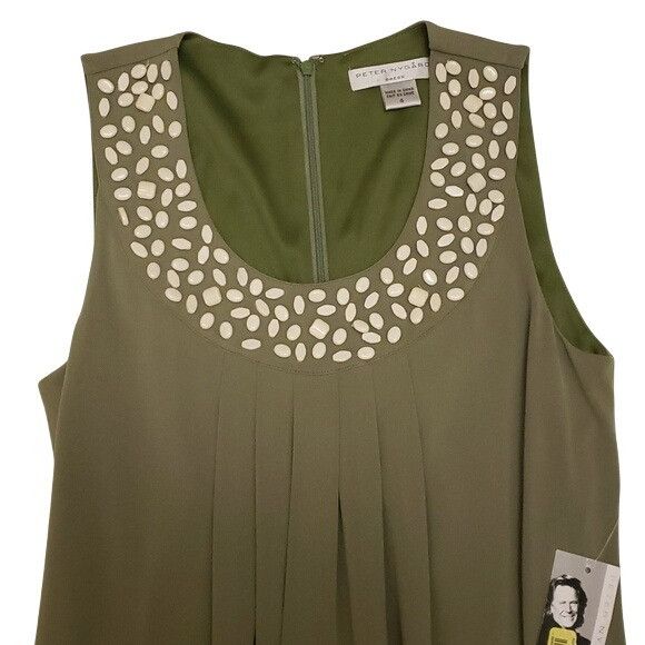 Other Peter Nygard Shift Dress Midi Sleeveless Spice Green 4 Size S / US 4 / IT 40 - 5 Thumbnail
