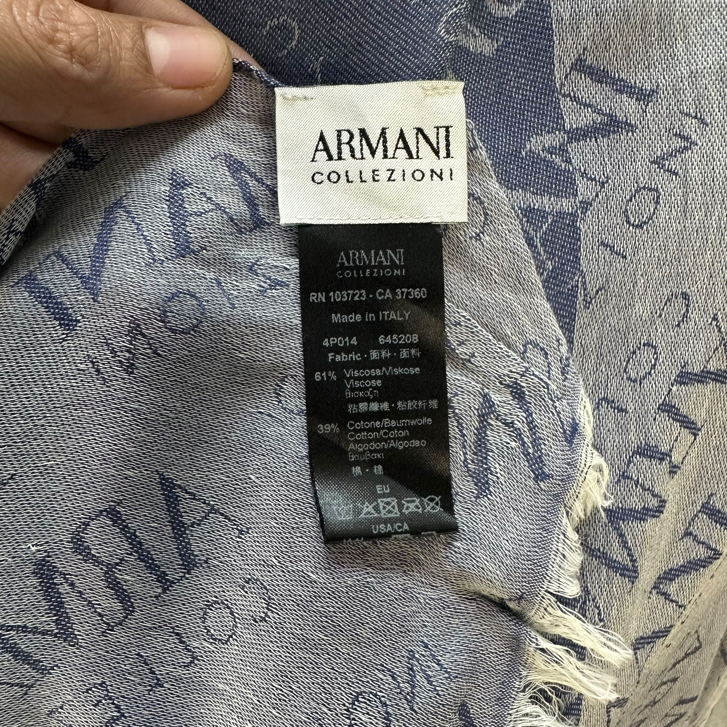 Armani Collezioni ARMANI COLLEZIONI All Over Logo Scarf #A76-1824 Size ONE SIZE - 5 Thumbnail