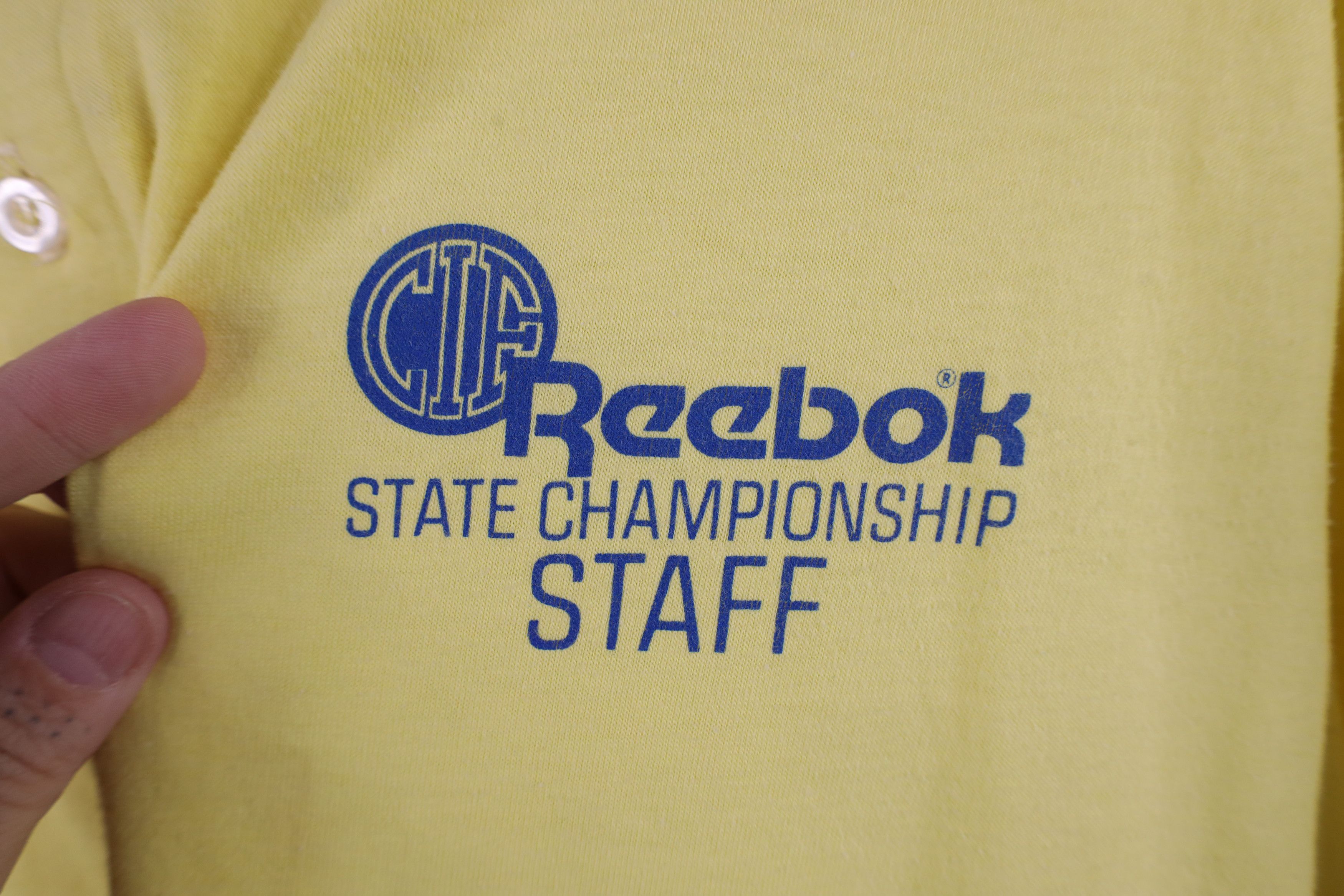 Reebok Vintage 80s Reebok State Championship Polo Shirt USA Size US XL / EU 56 / 4 - 4 Thumbnail
