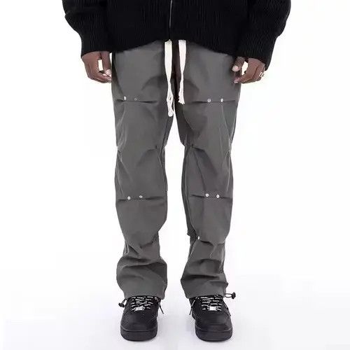 Button Pleated Pants