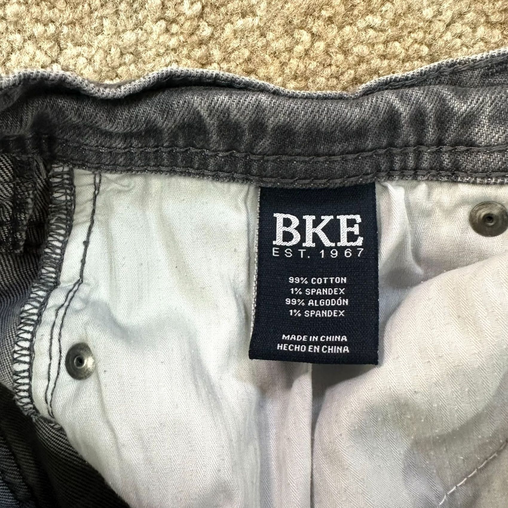 Vintage BKE Buckle Alec Jeans Men 30x32 Gray Stretch Denim Straight 5-Pocket Regular Cap Rise Mid Vintage: No Size US 30 / EU 46 - 5 Thumbnail