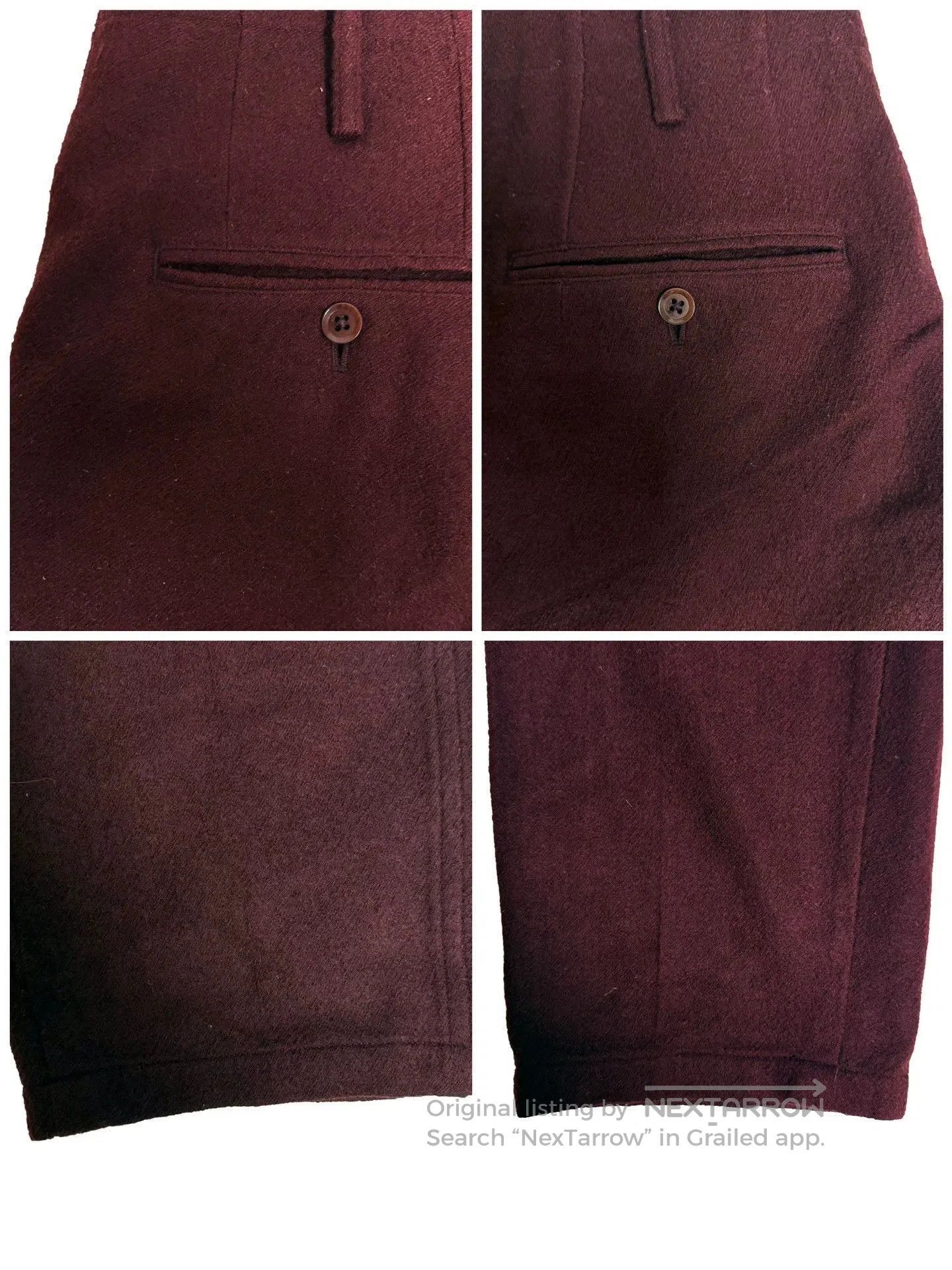 Yohji Yamamoto Red Casual Pants Size 32. Size US 32 / EU 48 - 4 Thumbnail