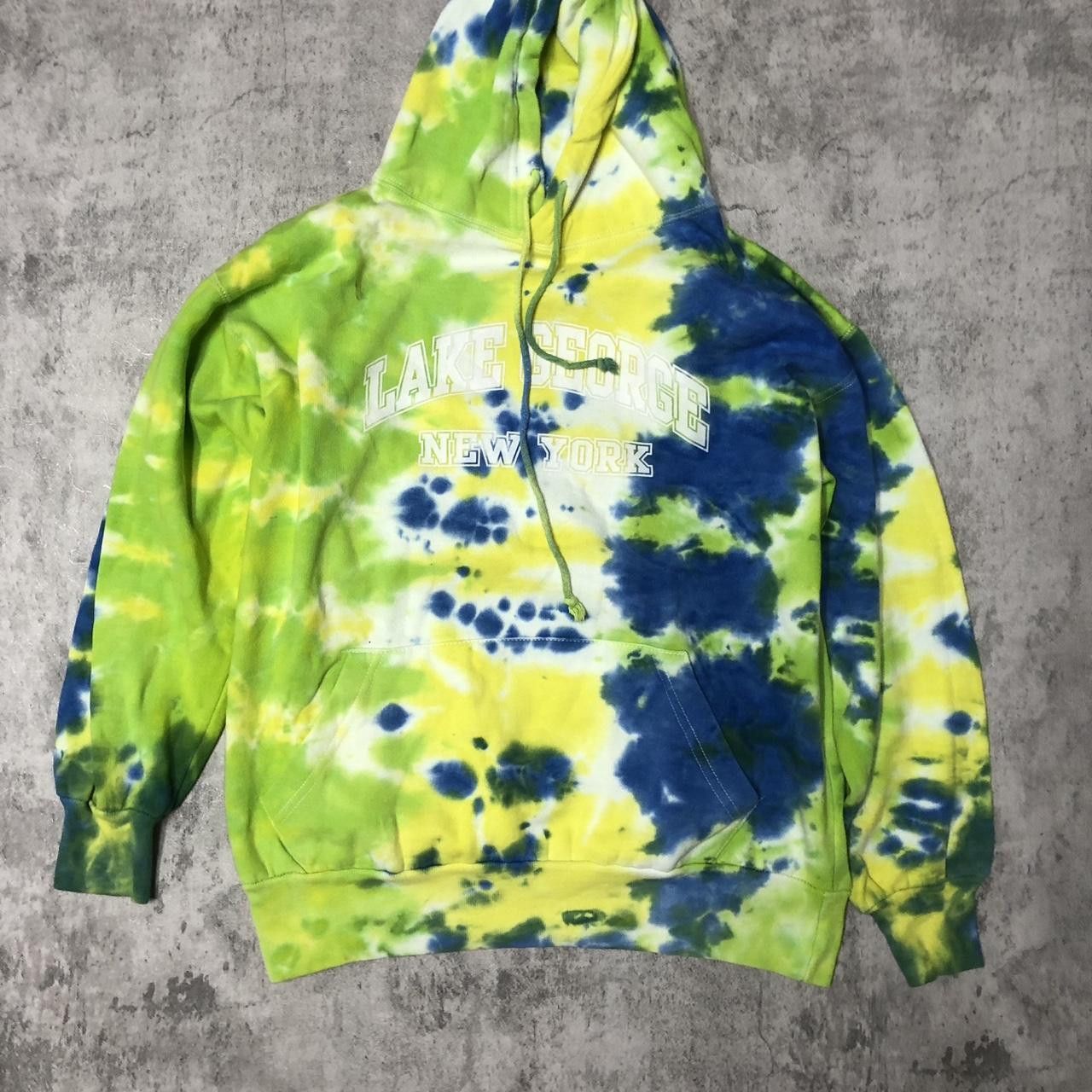 Other Jon Lauren tie dye hoodie - green and blue streetwear Size US S / EU 44-46 / 1 - 1 Thumbnail