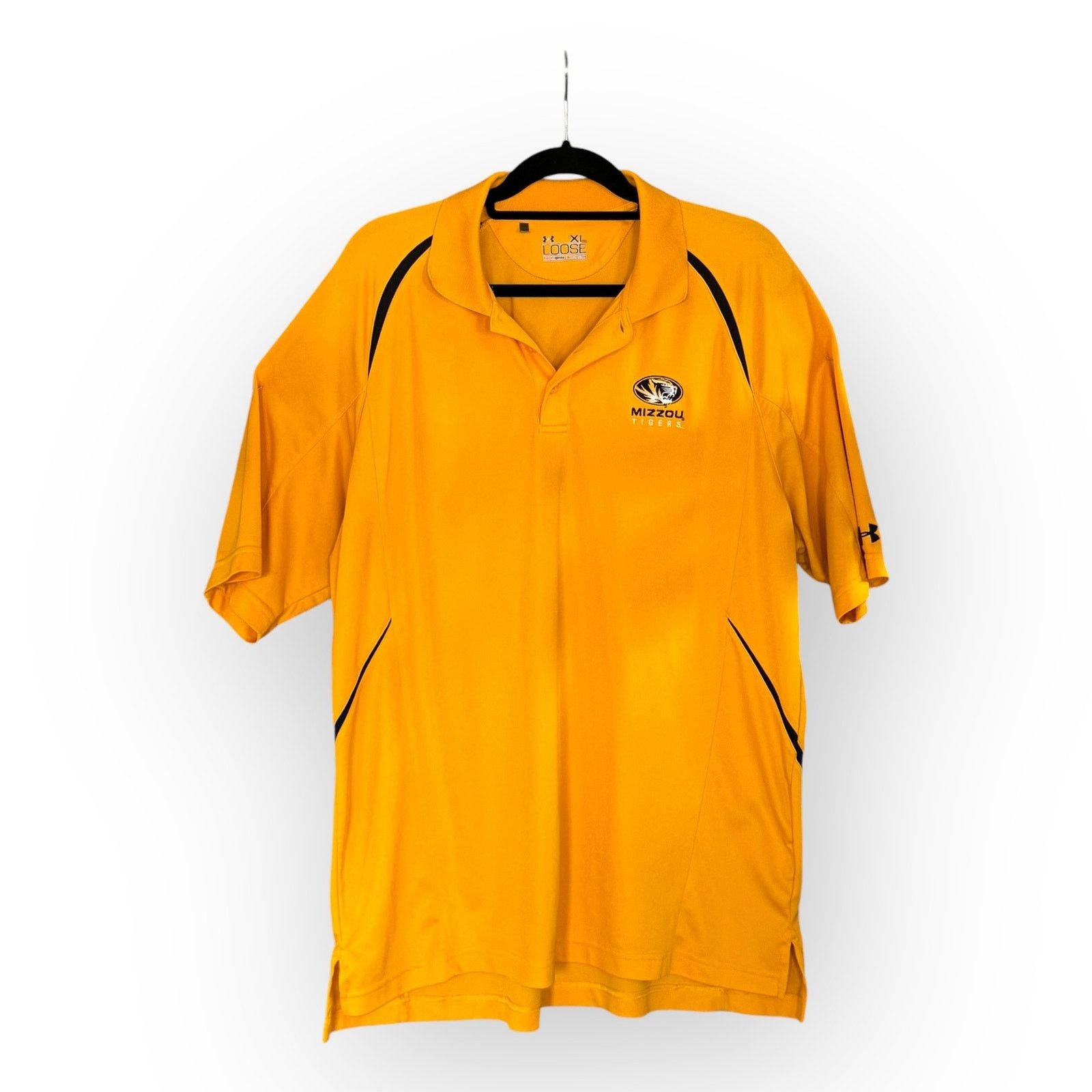 Under Armour Missouri Tigers Men Gold Under Armour Loose Fit Polo | Sz XL Size US XL / EU 56 / 4 - 2 Thumbnail