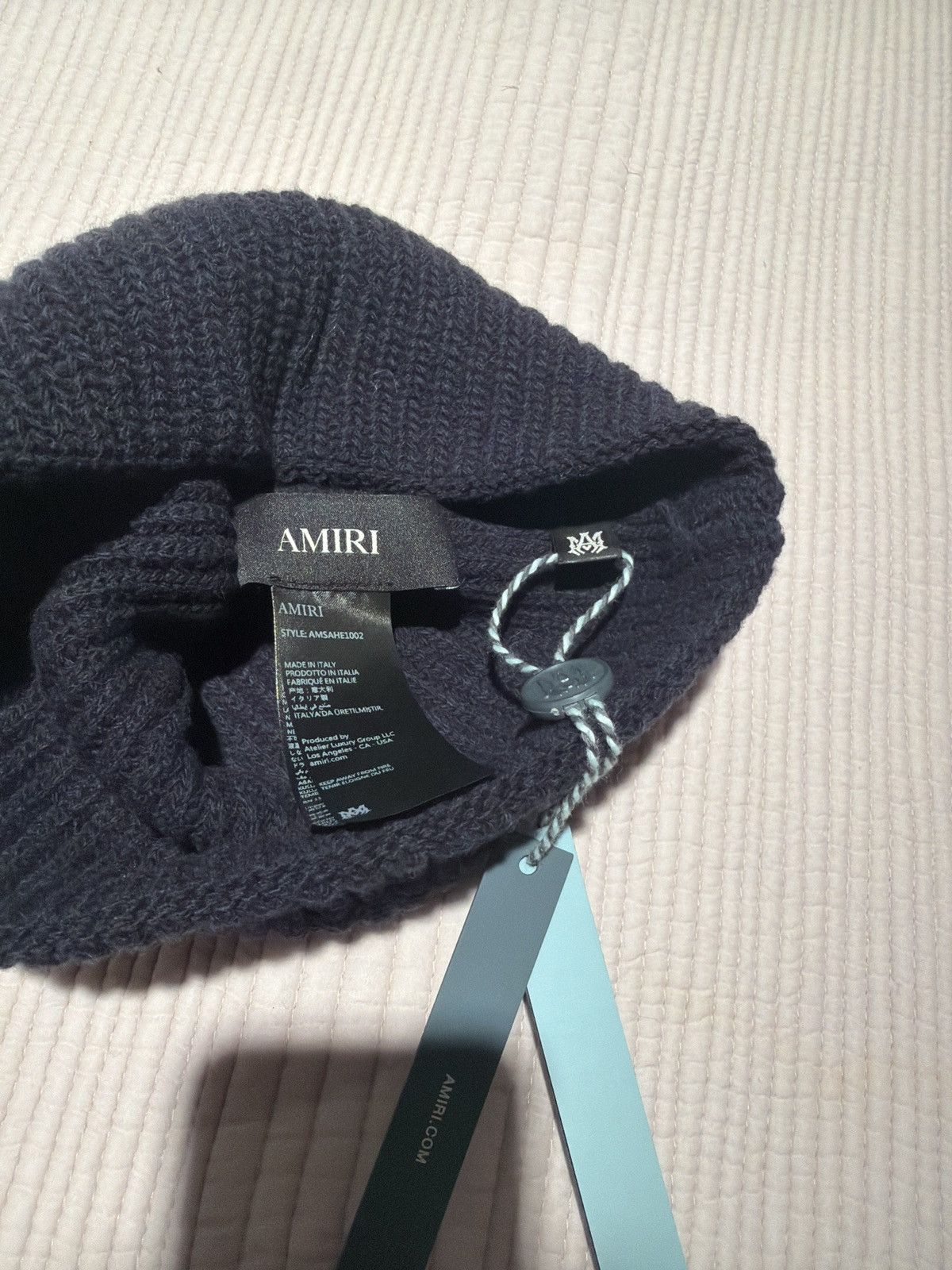 Amiri Midnight Blue Amiri "MA Beanie" Size ONE SIZE - 6 Thumbnail