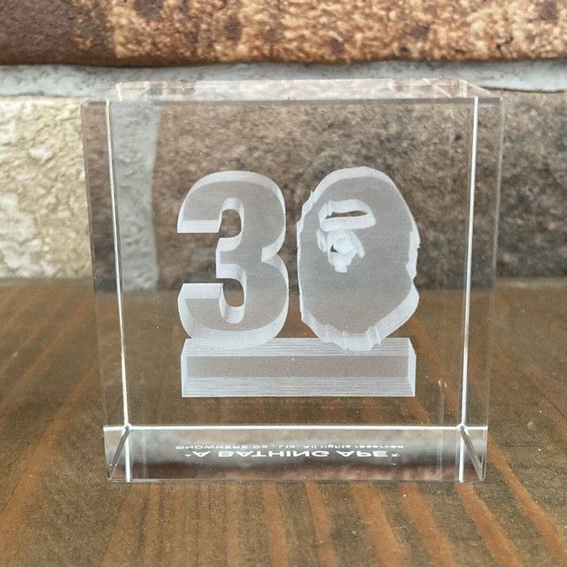 Bape BAPE 30th Anniversary 3D Crystal Acrylic Ornament APE Size ONE SIZE - 2 Thumbnail