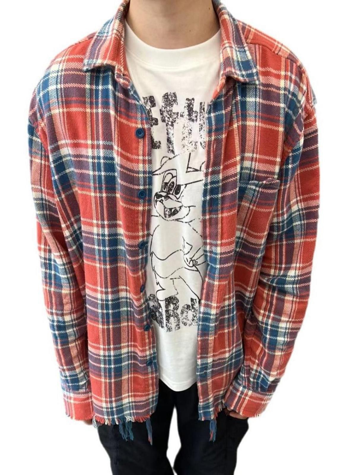 Vintage Plaid Flannel Shirt, Casual Button-Up Shirt Size US M / EU 48-50 / 2 - 3 Thumbnail