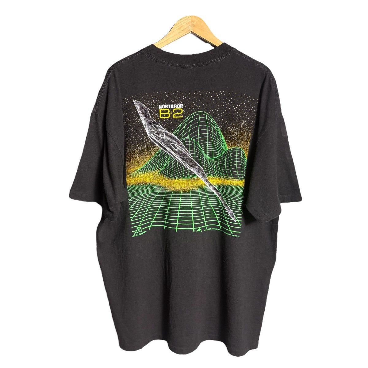 Vintage Vintage 1989s Blackbird B-2 Military T-Shirt / USA Jet Size US XXL / EU 58 / 5 - 2 Thumbnail