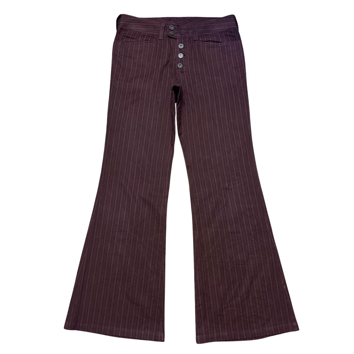 Tornado Mart Tornado Mart expose Button Pinstriped Flare Pants Size US 28 / EU 44 - 1 Thumbnail