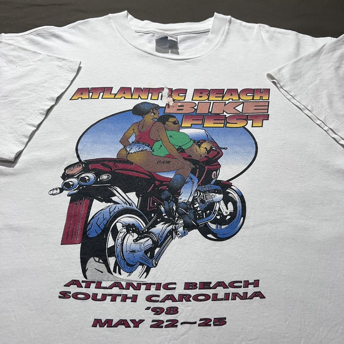 Vintage 90s ATLANTIC BEACH BIKE FEST BLACK HISTORY XL HIPHOP