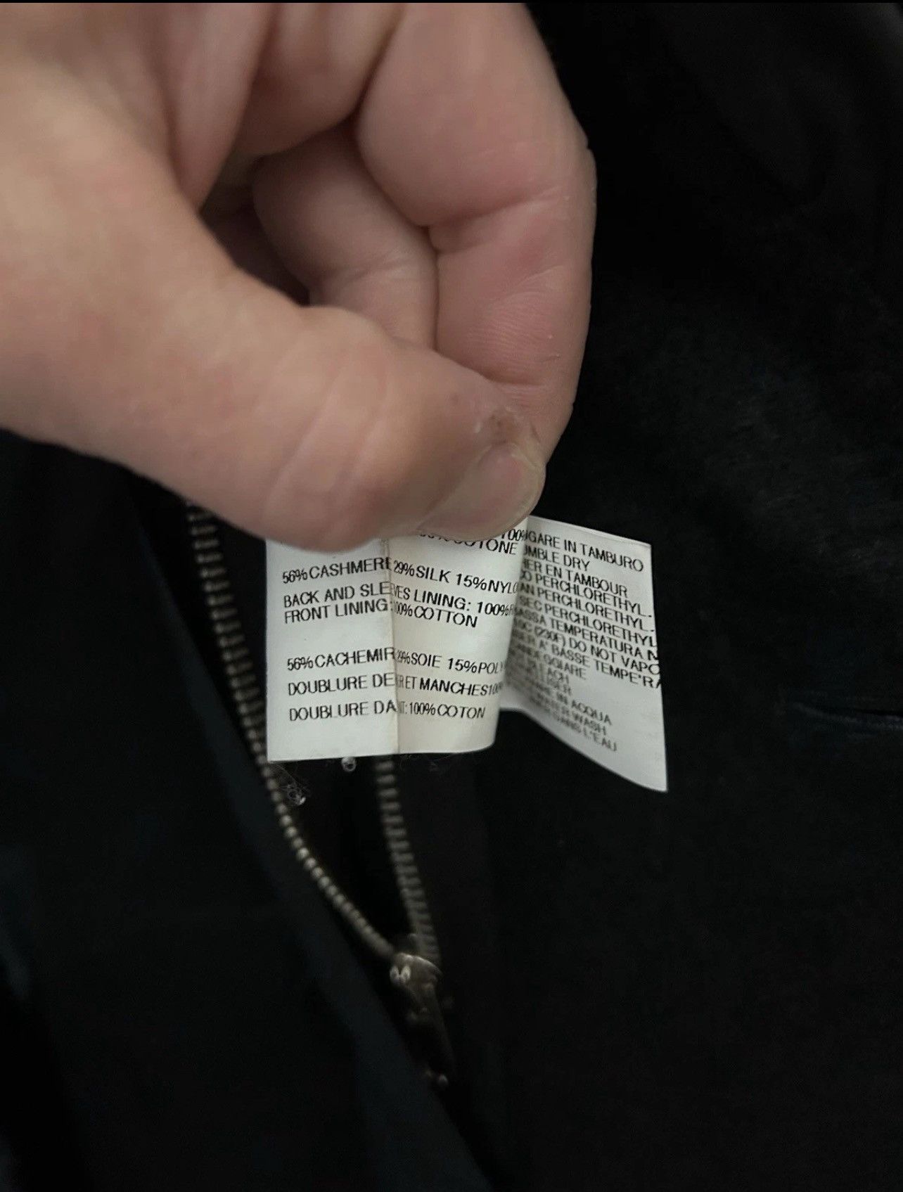 Rick Owens Rick Owens Men's Cashmere And Silk Black Jacket Size 42” Size 42R - 5 Thumbnail