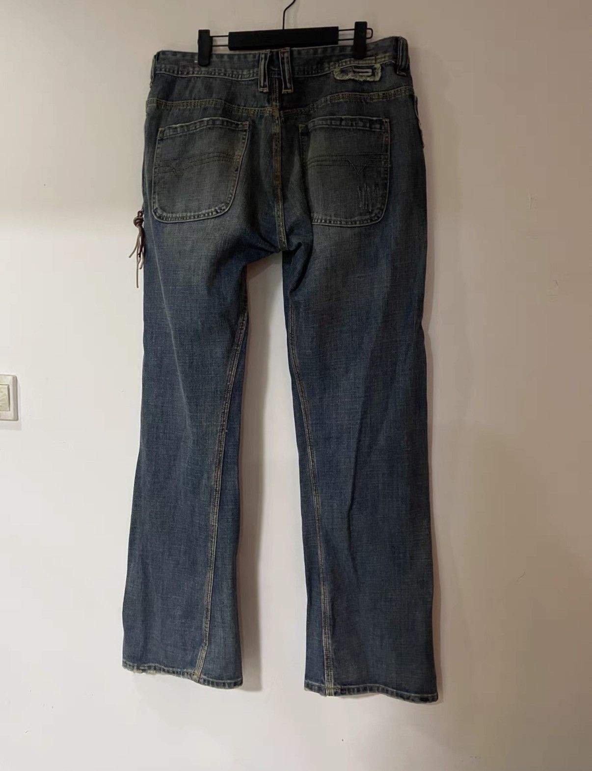 Diesel Diesel Distressed Relaxed Wide-Leg Denim Jeans Size US 34 / EU 50 - 2 Thumbnail