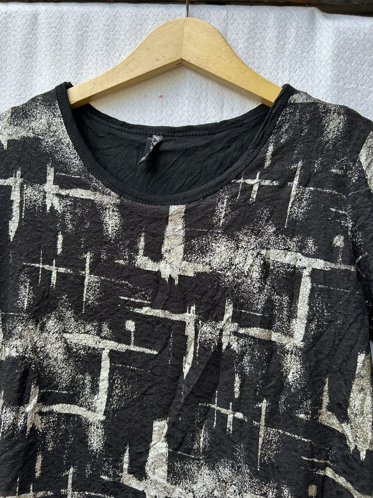 If Six Was Nine × Japanese Brand × Le Grande Bleu (L.G.B.) Japanese poem knitted double layer shirt Size US M / EU 48-50 / 2 - 5 Thumbnail