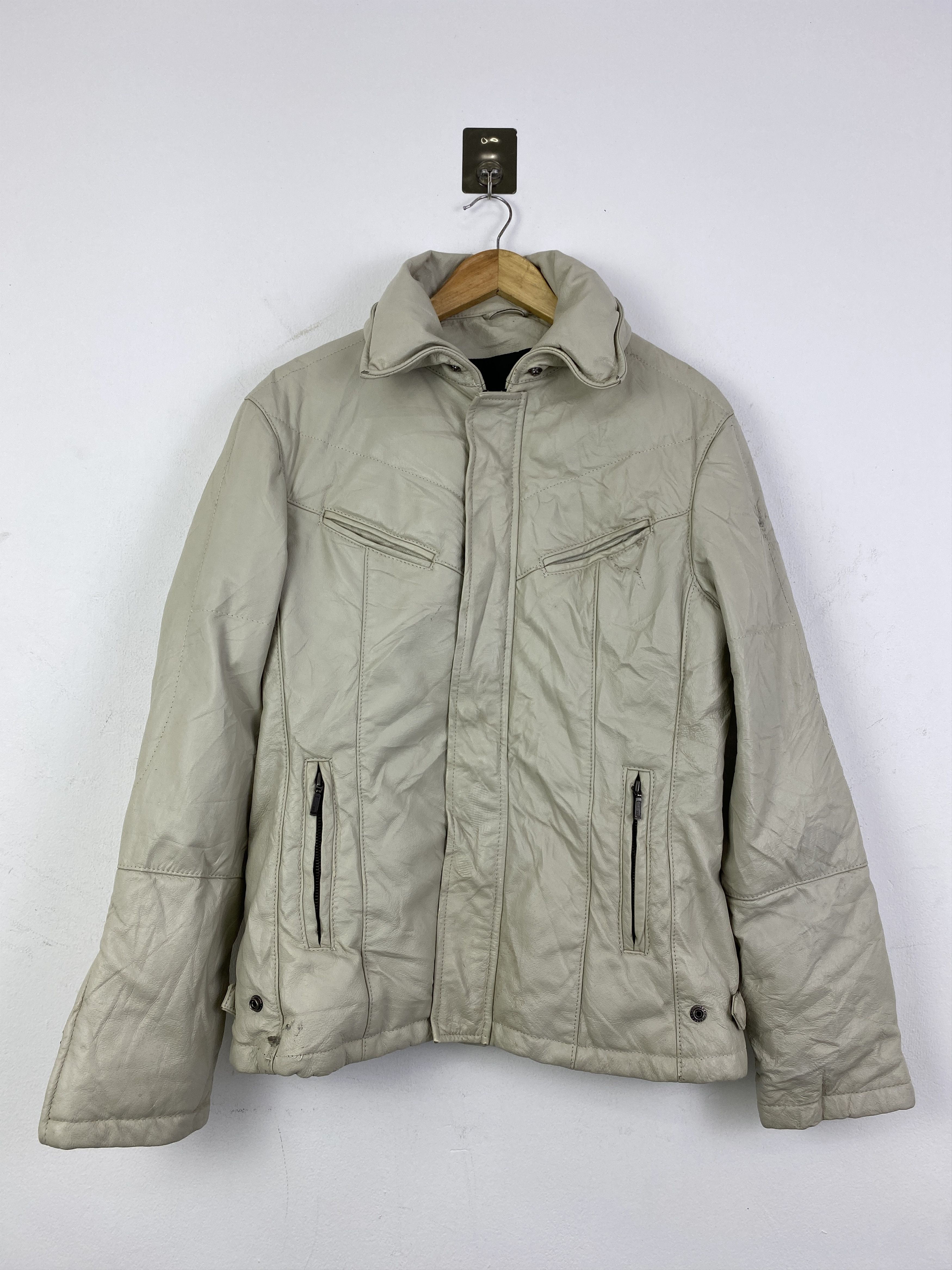 Other Vintage Roberto Massini Distressed Leather Jacket J0127 Size US L / EU 52-54 / 3 - 1 Thumbnail