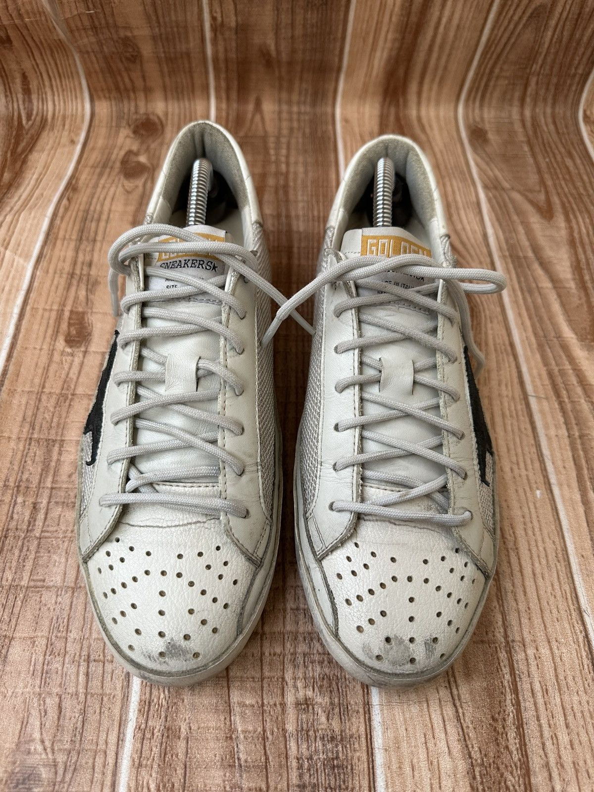Golden Goose Golden Goose Superstar White Mesh GGDB Lowtops Size US 9 / EU 42 - 2 Thumbnail