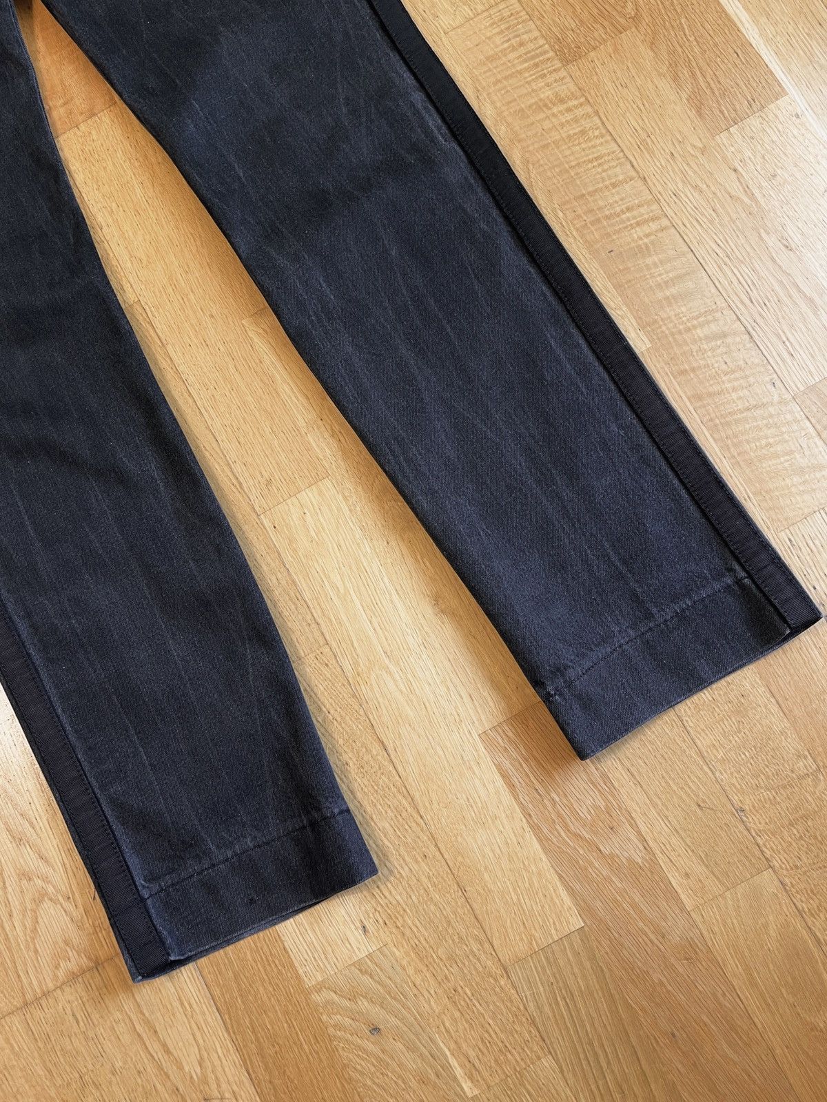 Dolce & Gabbana Dolce & Gabbana Side Stripe Black Denim Jeans Size US 33 - 12 Thumbnail