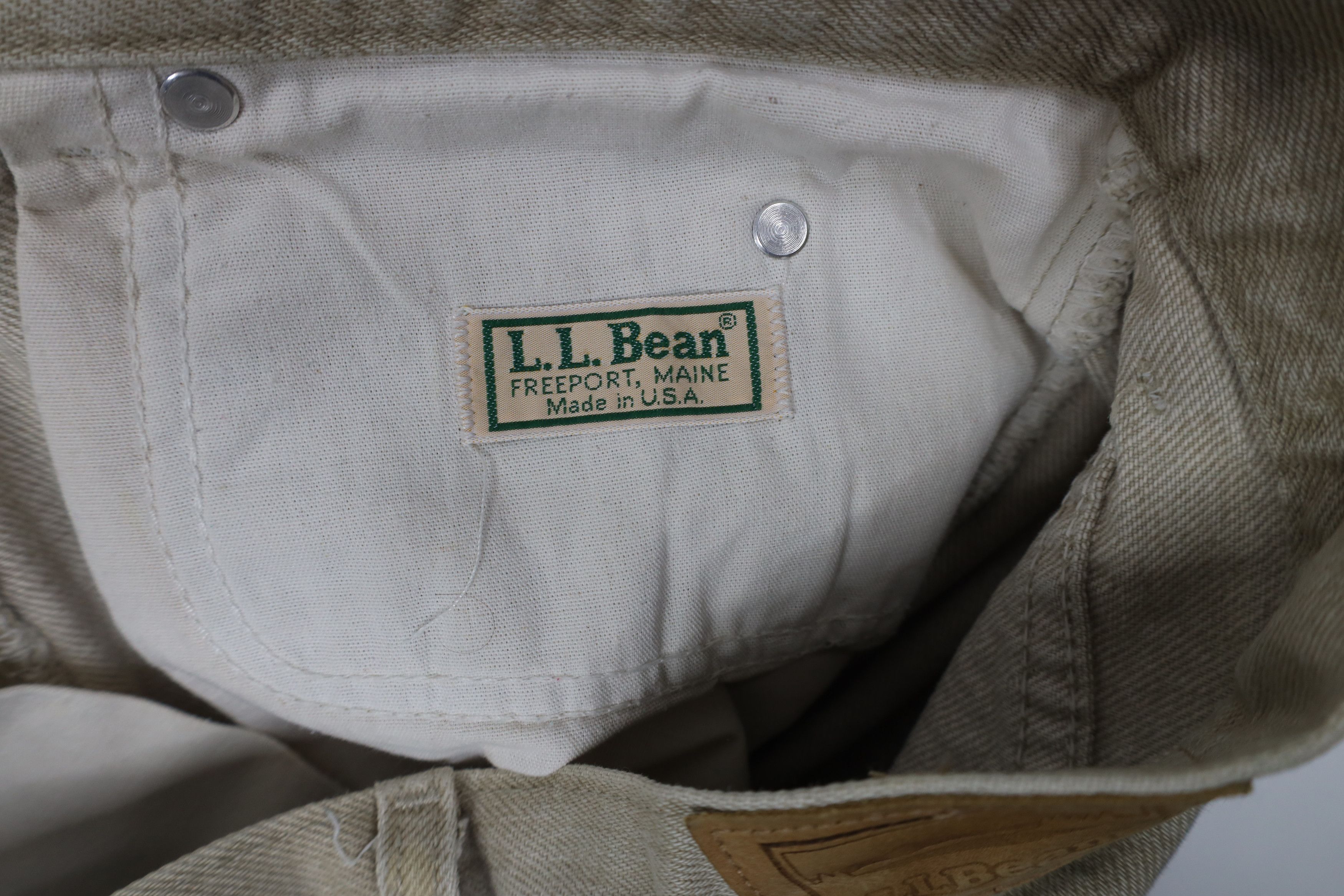 L.L. Bean Vintage 90s LL Bean Tapered Leg Denim Jeans Beige USA Size US 32 / EU 48 - 9 Thumbnail