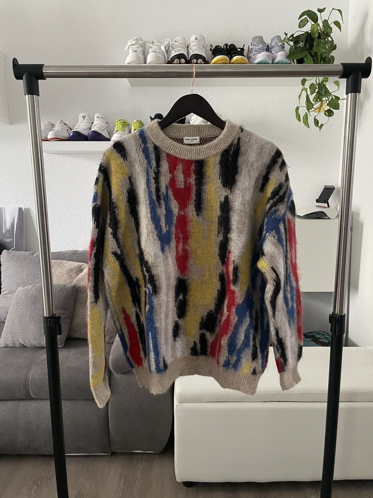 Saint Laurent Paris Saint Laurent Colorful Mohair Knit Size US M / EU 48-50 / 2 - 1 Thumbnail