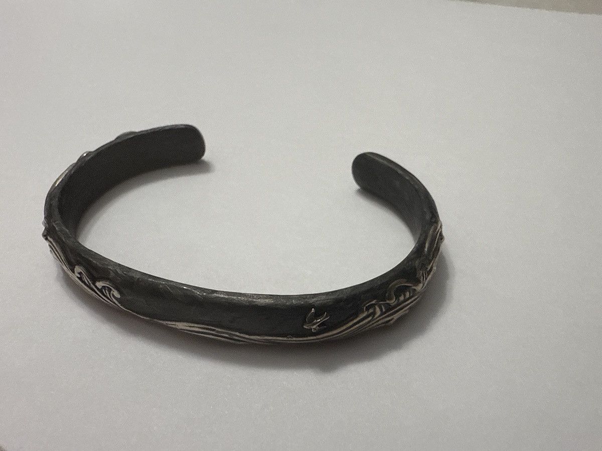 David Yurman Sterling Silver Waves Cuff Bracelet with Forged Carbon Size ONE SIZE - 1 Thumbnail