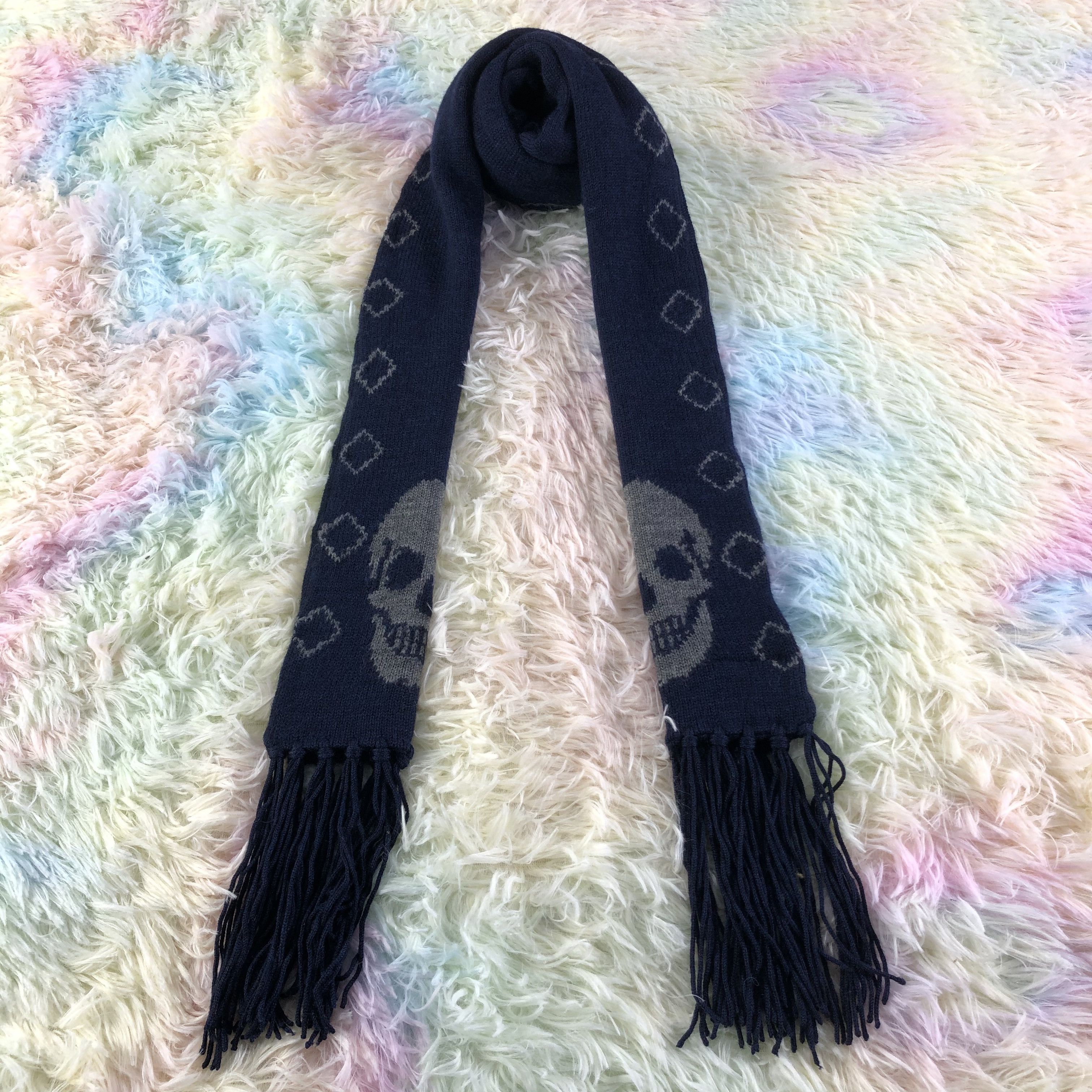 Vintage Skull Scarf / Muffler / Neckwear - KM329 Size ONE SIZE - 1 Thumbnail