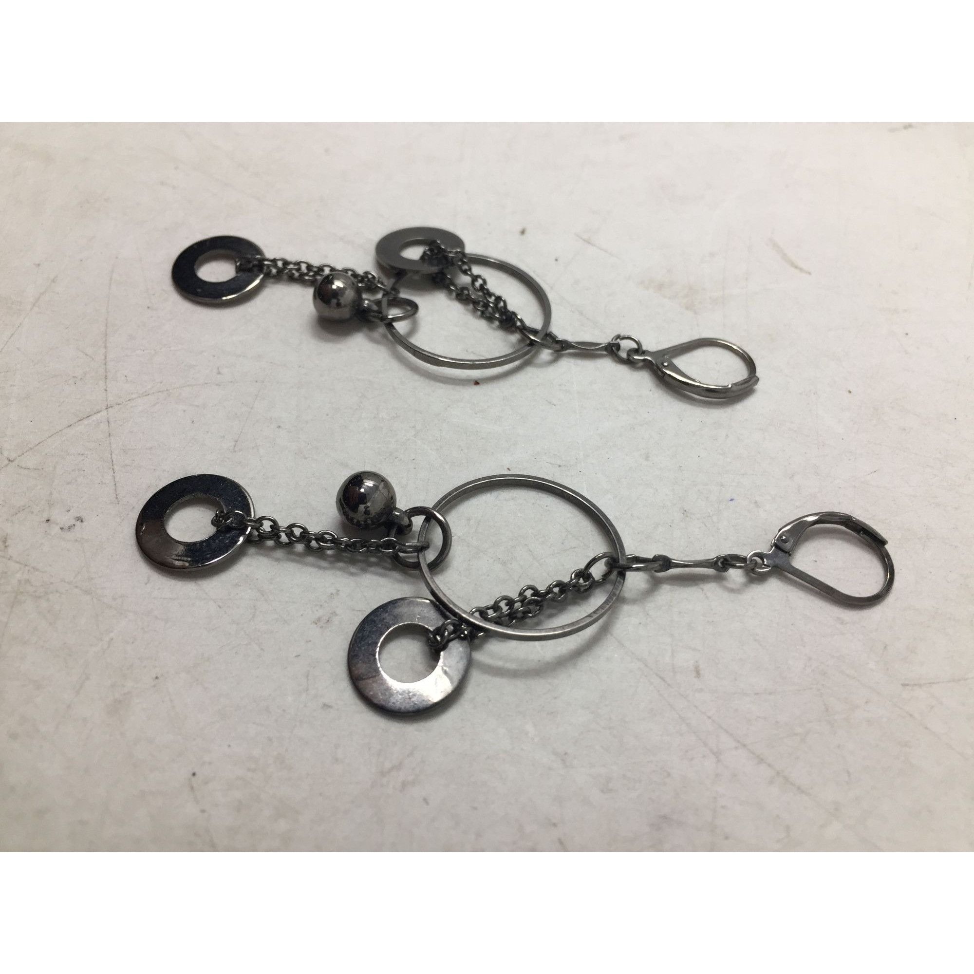 Other Women's Unique Silver Tone Layered Circle Dangle Earrings Size ONE SIZE - 4 Thumbnail