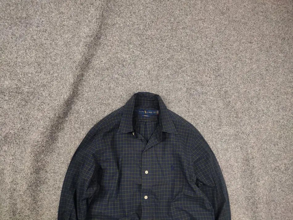 Polo Ralph Lauren Vintage Polo Ralph lauren Blue Check Button Flannel Shirt Size US M / EU 48-50 / 2 - 1 Thumbnail