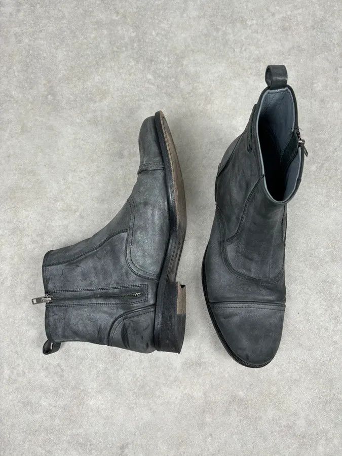 Diesel Diesel Grey Mid-Calf Leather Boots Size US 9 / EU 42 - 10 Thumbnail