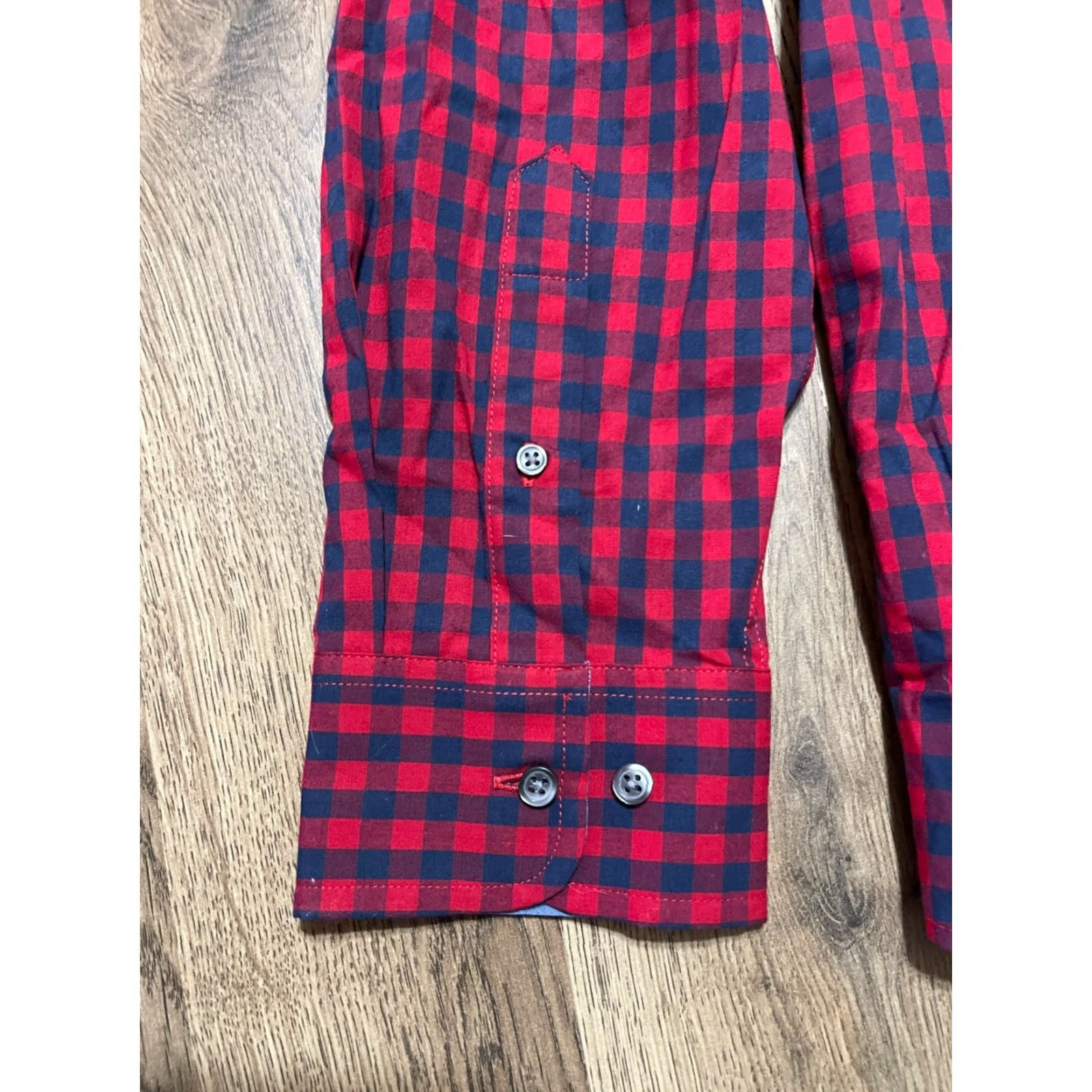 George George Shirt Mens XL Blue Red Plaid Button-Up Long Sleeve Classic Fit Size US XL / EU 56 / 4 - 4 Thumbnail