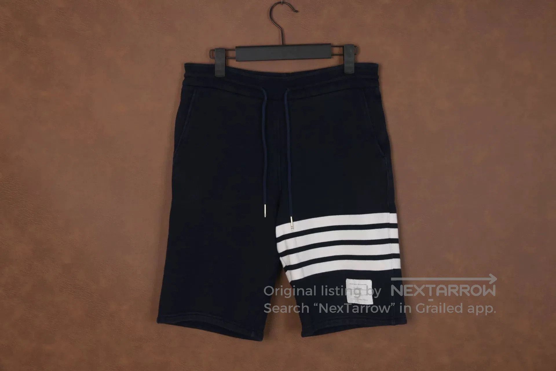Thom Browne Thom Browne Navy Knit Four-Stripe Shorts. Size US 26 / EU 42 - 1 Thumbnail