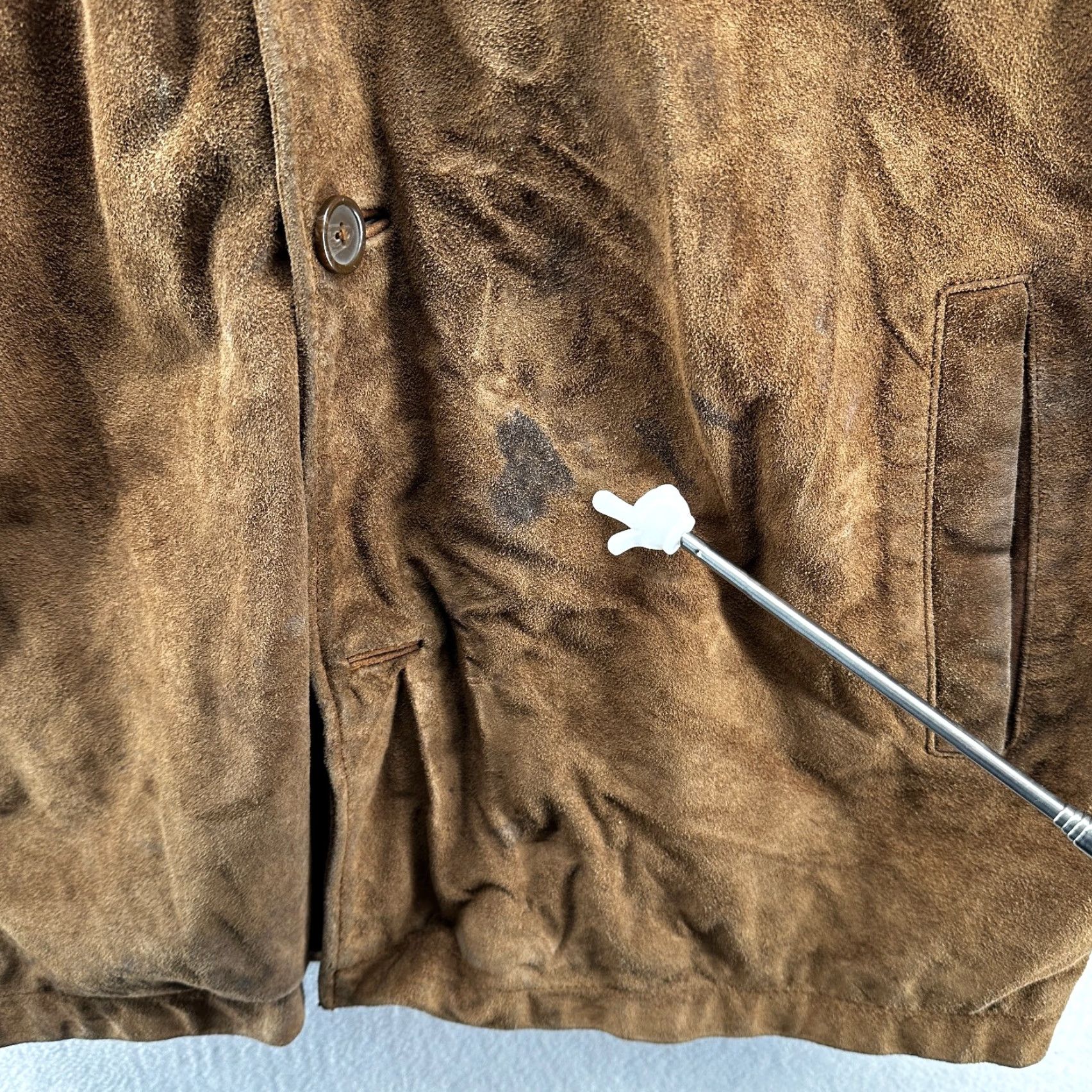 Merona VINTAGE Merona Leather Jacket Cowhide Suede Long Brown Mens L Regular Western Cowboy Quilted Coat Jacket Size US L / EU 52-54 / 3 - 6 Thumbnail