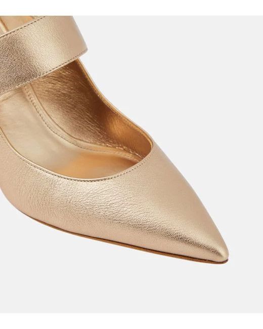 Aquazzura o1srvl11e1024 Mules in Gold Size US 7 / IT 37 - 3 Thumbnail