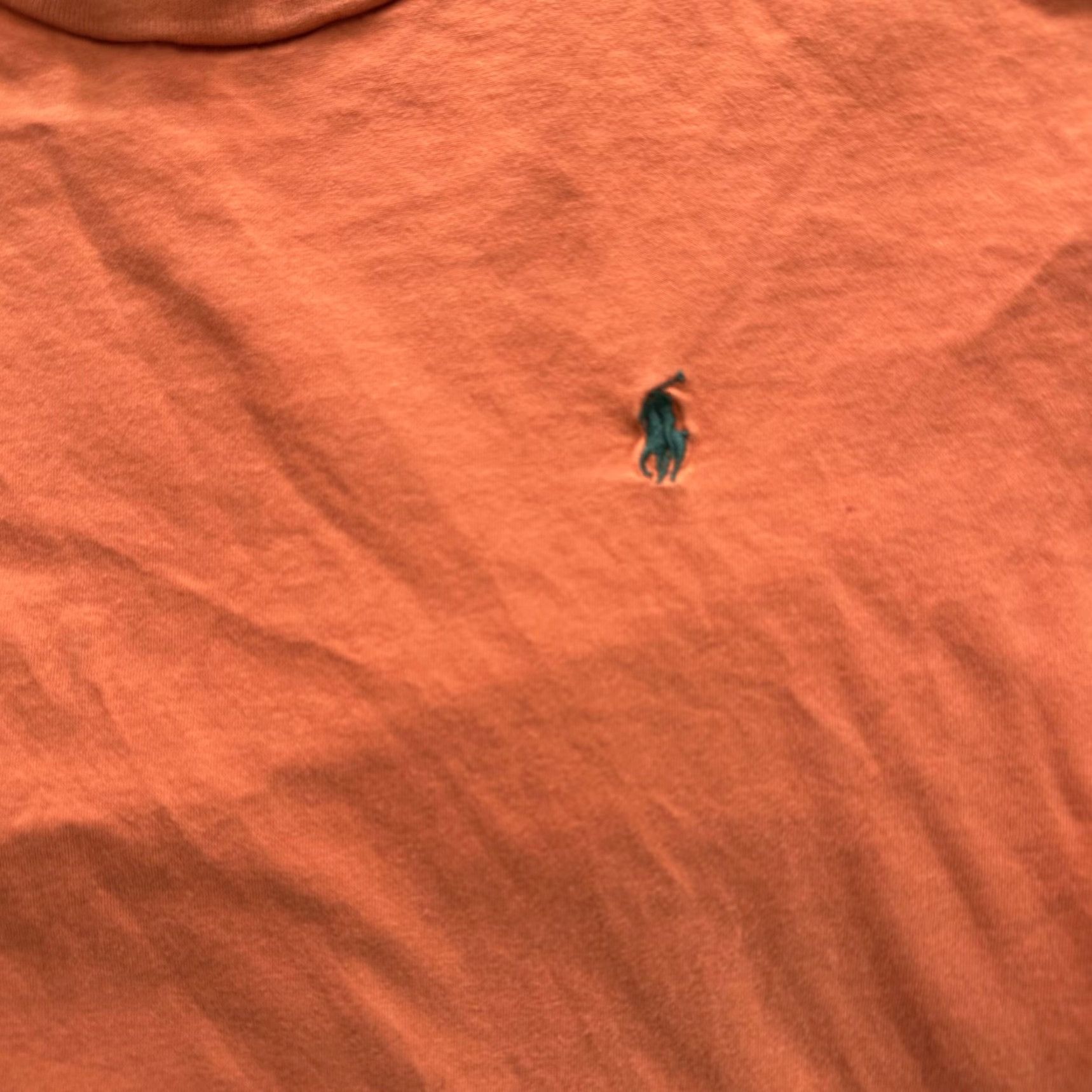 Polo Ralph Lauren Polo Ralph Lauren Shirt Mens Large Orange Crewneck Pony Logo Cotton Tee Size US L / EU 52-54 / 3 - 2 Thumbnail