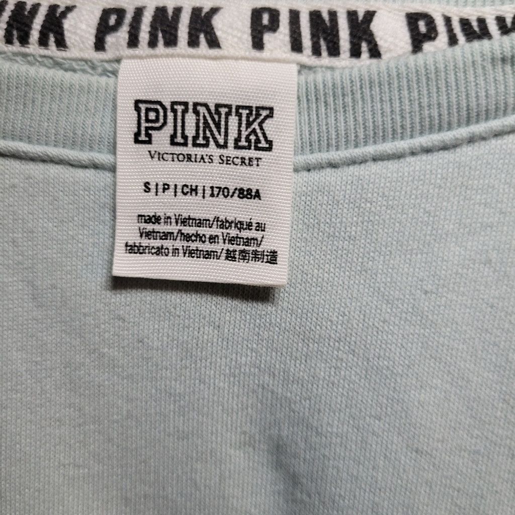Pink PINK Victoria Secret, light green sweatshirt, GUC, Small Size XS / US 0-2 / IT 36-38 - 3 Thumbnail