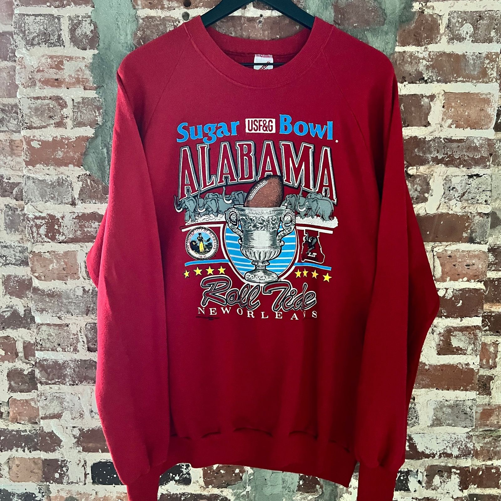 Jerzees VTG 90s Alabama Sugar Bowl Crewneck Sweatshirt XXL 23x30 Size US XXL / EU 58 / 5 - 2 Thumbnail