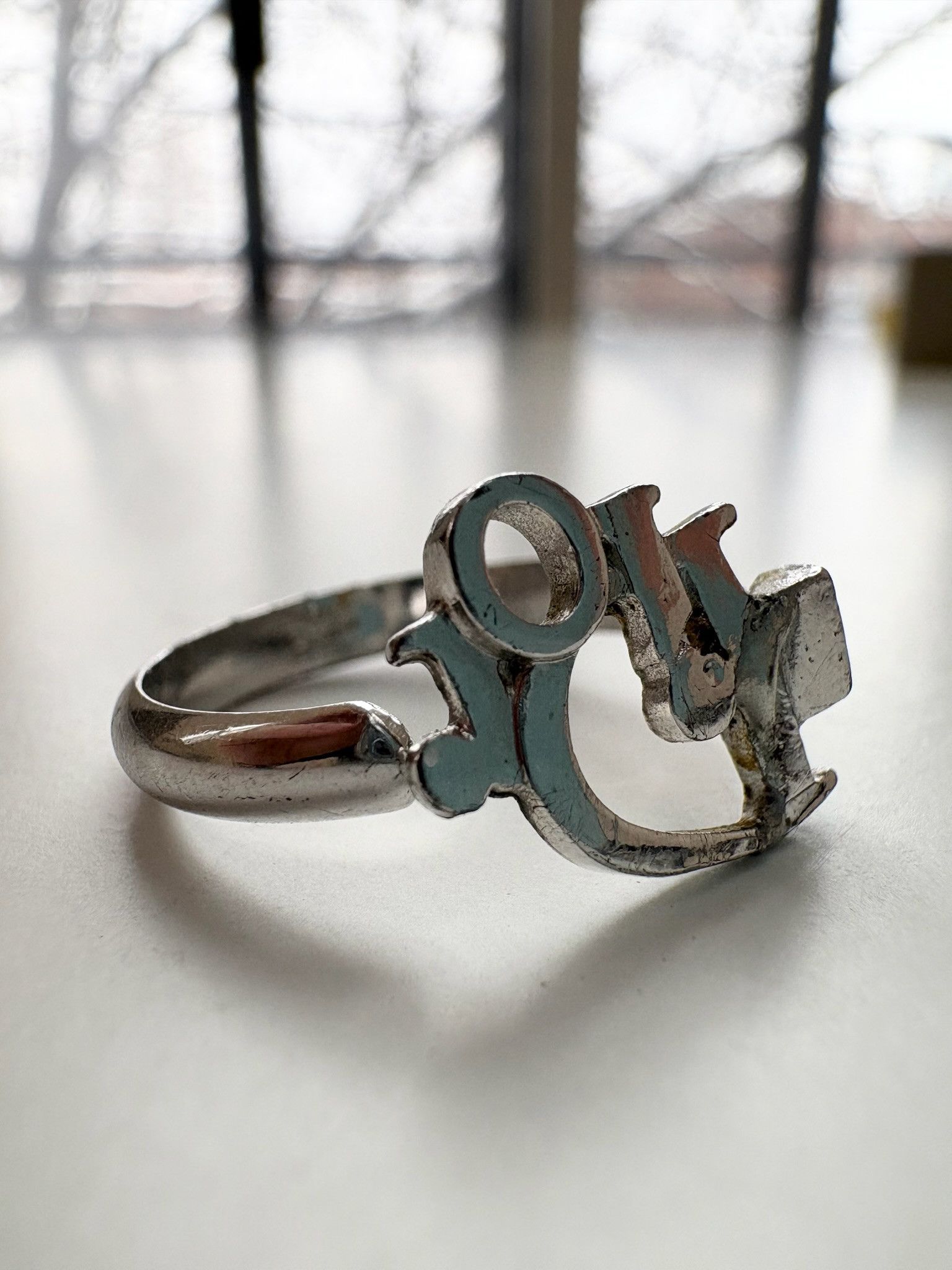 Dior Dior engraving silver ring Size ONE SIZE - 3 Thumbnail